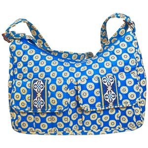 VERA BRADLEY Libby Crossbody Bag Riviera Blue Yellow Lightweight Summer Retired